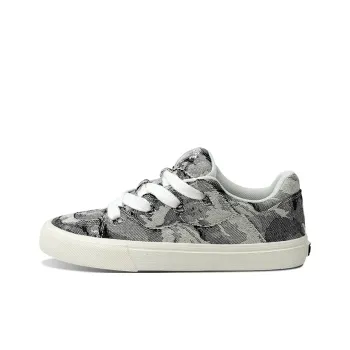 REVENFEXSPOTM x BURNING FLAME Thermal Height Increase Low Top Canvas Shoes Unisex Black Gray