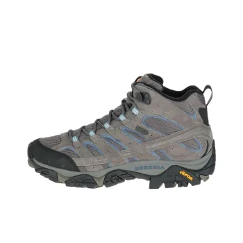 MERRELL Moab 2 Slip-Resistant Water-Resistant Mid-Top Hiking Shoes Women's Gray