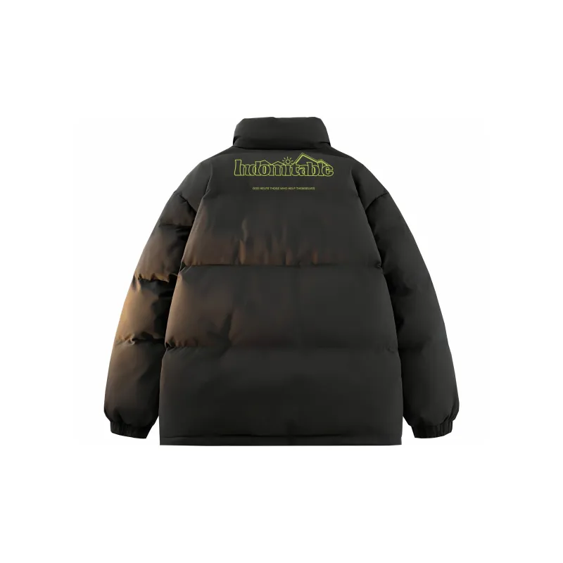 Warrior Ride The Wind Collection Open Ended Smile Collection Puffer Jacket Unisex-26
