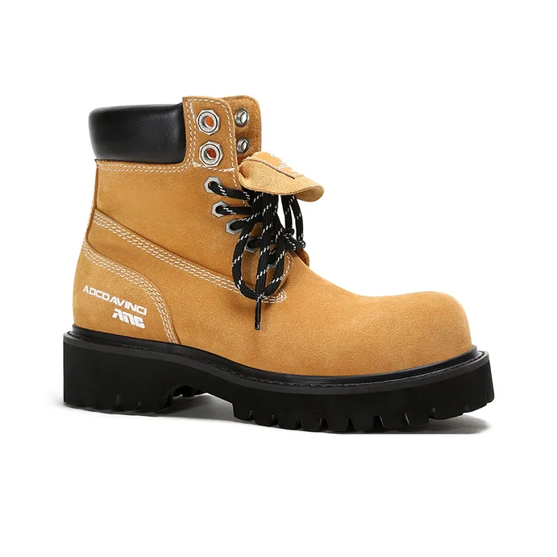 ADCDAVINCI Stardust Short Martin Boot 5cm Unisex Yellow-7