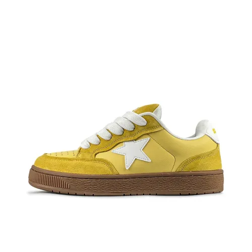 LuzaoT SUPER DRAG Slip Resistant, Abrasion Resistant, Breathable Low Top Skateboard Shoes Women's Lemon