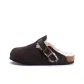 Dark Brown Suede+White Fur