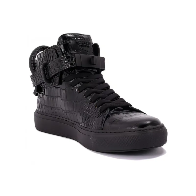 Buscemi Mid Top Skateboard Shoes Men's Black-2
