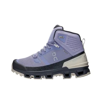 On Cloudrock 2 Anti Slip Wear Resistant High Top Casual Running Shoes Women's Purple Black