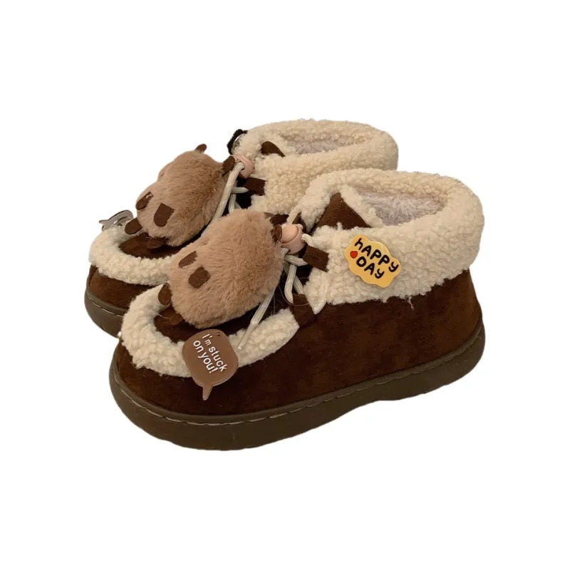 Thin Strips Cotton Slippers Women's, Black-10
