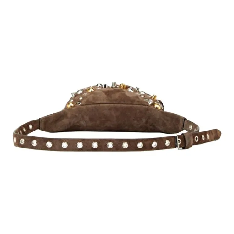 Valentino Cow Leather Fanny Pack Women's Dark Brown-2