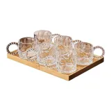 Yunhu Glacier Cup Transparent 6 Pack+Tray