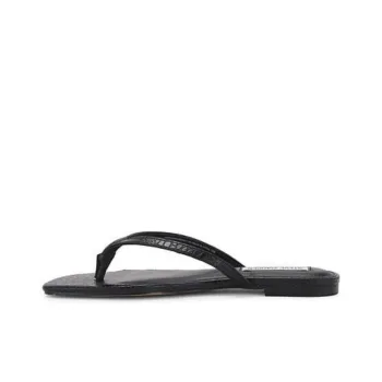STEVE MADDEN Abrasion-Resistant Flip Flops Women's Black