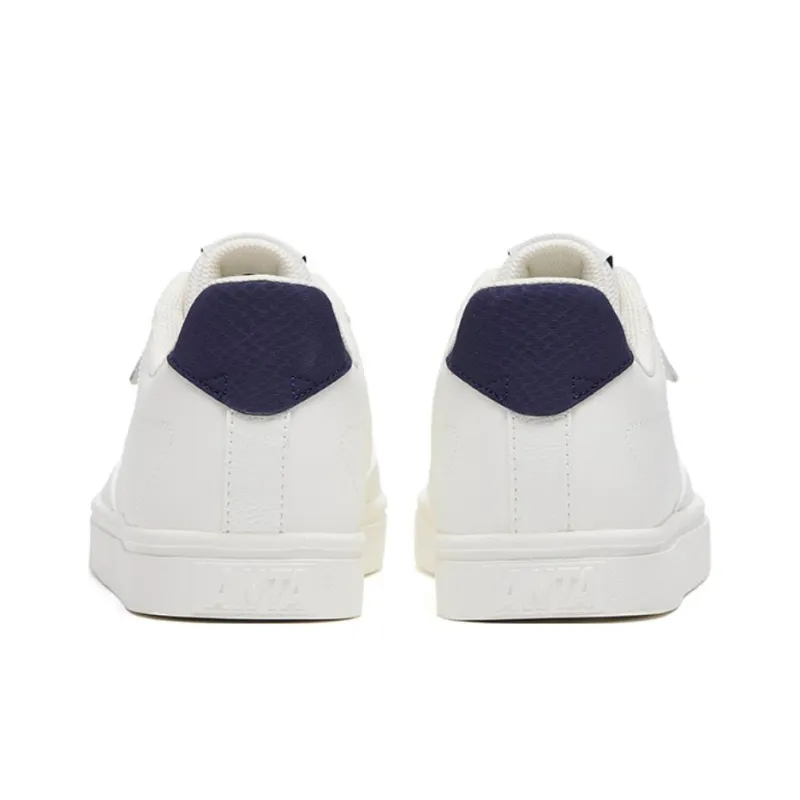 Anta Anti-Slip And Wear-Resistant Lightweight Low-Top Skateboard Shoes Women's White Blue-3