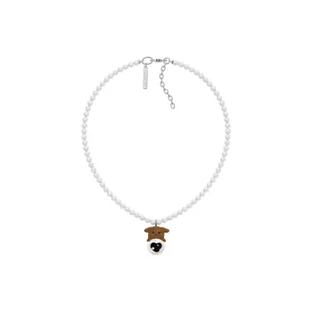 MARSEVEN 18K White Gold Plated Copper Enamel Necklaces Women's