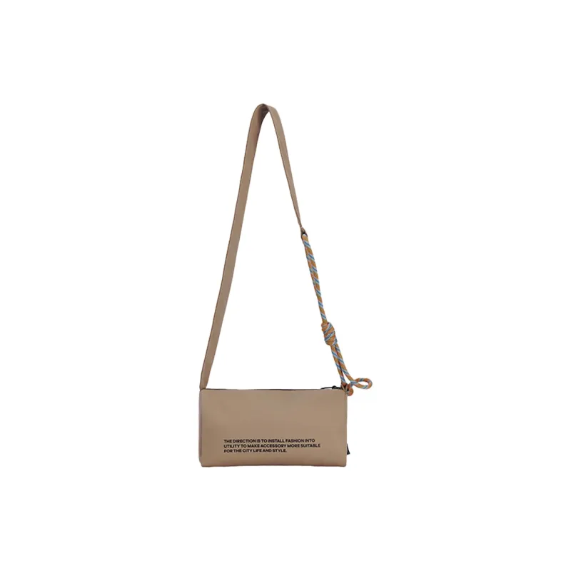 Subtle Fabric, PU Crossbody Bag Unisex Khaki/Blue/Green/Pale Green-4