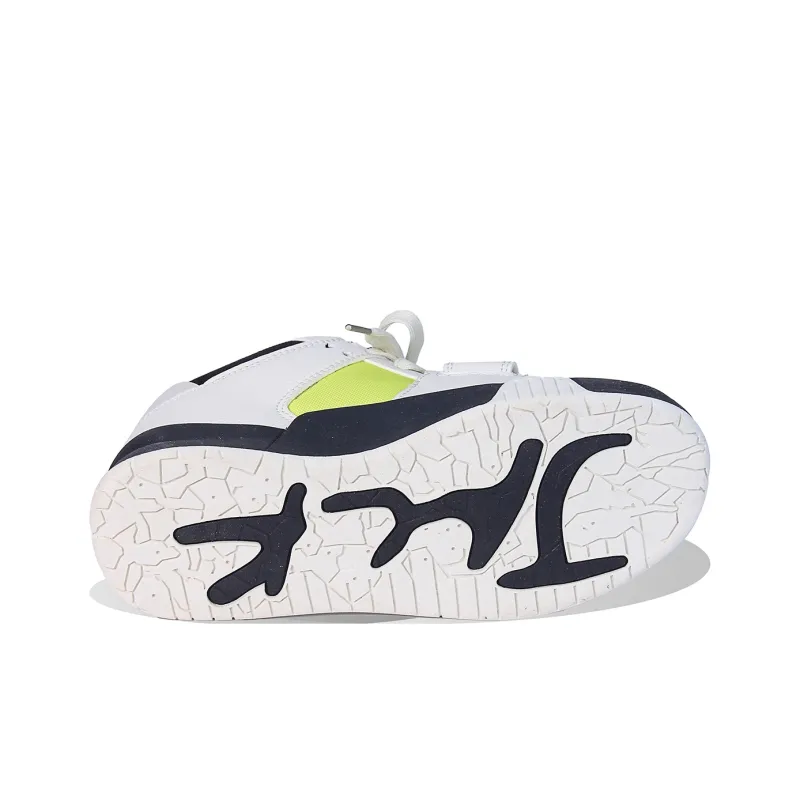 BPLB Low Top Skateboard Shoes Unisex White Neon Yellow-4