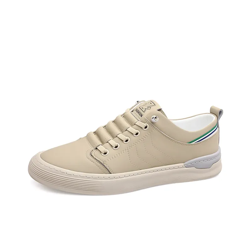 PTLS Skateboard Shoes Men Low Top Brown, Gray-6