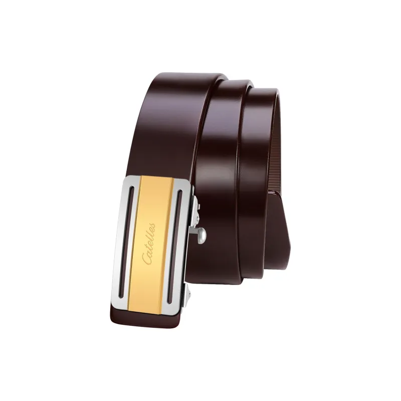 CATELLES Top Grain Cow Leather Leather Belts Men's Black/Coffee Width 3.4cm-10