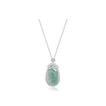 Emerald Ice Glutinous Jadeite Necklaces Women's