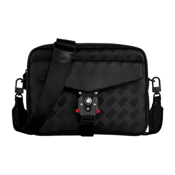 MONTBLANC Cow Leather Messenger Bag Shoulder Bag Crossbody Bag Men's Black