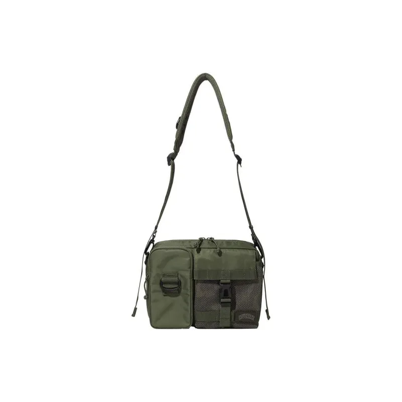 COVERNAT Nylon Shoulder Bag, Crossbody Bag Medium Size Unisex Khaki-0