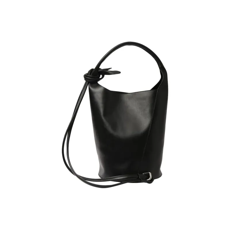 Jacquemus Cow Leather Bucket Bag Handbag Women's Black-2