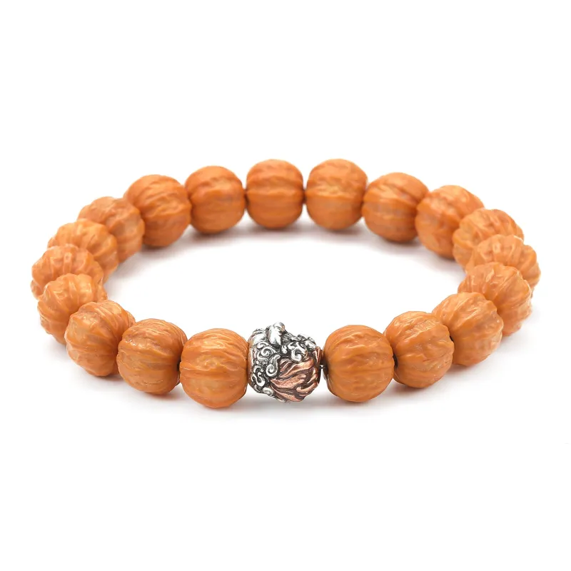 Tanner Monkey Head Walnut Bracelets Unisex-1