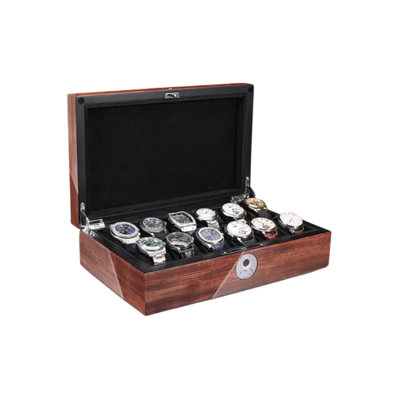 MINGNASHI MINNESI Luxury Enamel Coating Premium Fingerprint Recognition Padlock Watch Box Unisex-6