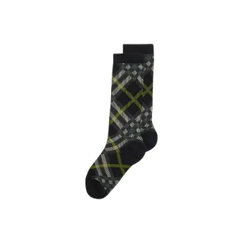 Burberry FW24 Mid Calf Socks Unisex 1 Pack Indigo