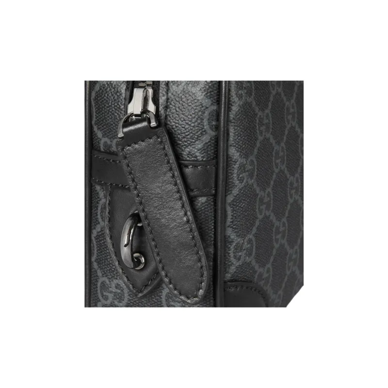 GUCCI GG Emblem Fabric Toiletry Bag Small Size Men's Black-6