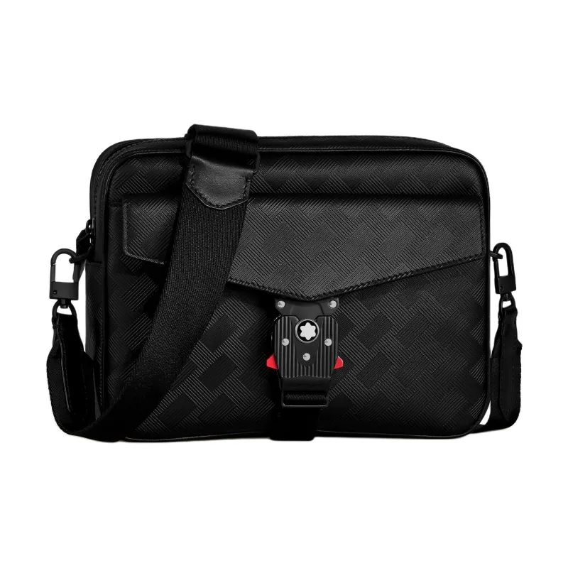 MONTBLANC Cow Leather Messenger Bag Shoulder Bag Crossbody Bag Men's Black-1