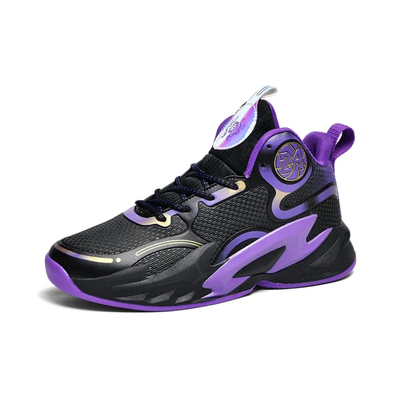 SOURCE Basketball Shoes Unisex Mid Top Purple/White/Blue-1