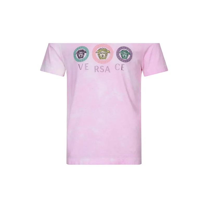 VERSACE Tye Die Medusa T Shirt 'Pink'-3