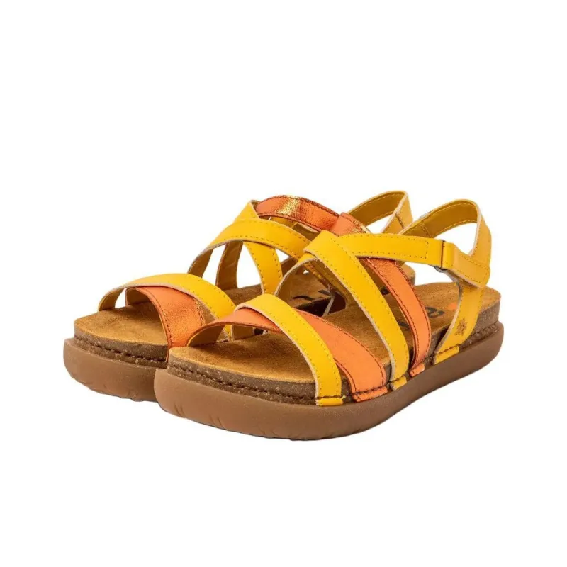 Art RHODES Strap Sandals Women's Yellow-1