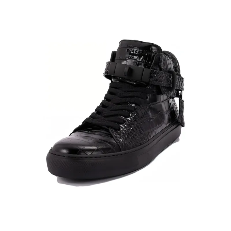Buscemi Mid Top Skateboard Shoes Men's Black-3