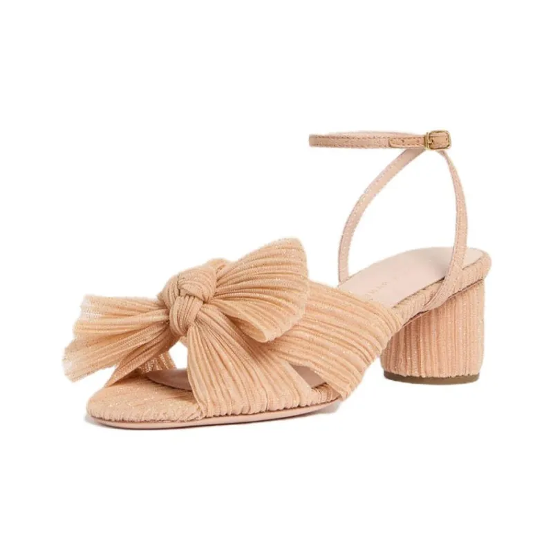 Loeffler Randall Dahlia Glitter Beauty Strap Sandals 5cm Women's Beige-2