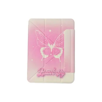 Koman TPU Material Gradient Fade Butterfly Compatible With Apple IPad Pro Air 11/10/13 Inch Tablet Protective Cases