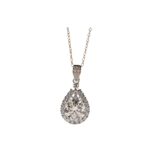 Stone On The Line S925 Sterling Silver Moissanite Necklaces Women's