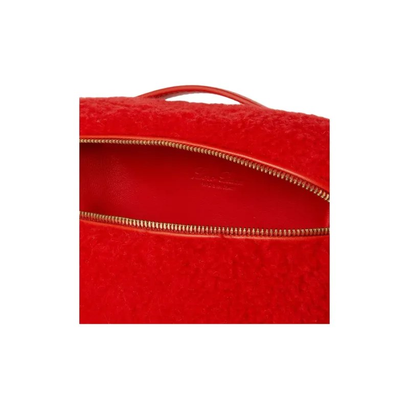 Loro Piana ExtraPocket Cotton Shoulder Bag Crossbody Bag Handbag Kids' Fire Red-5