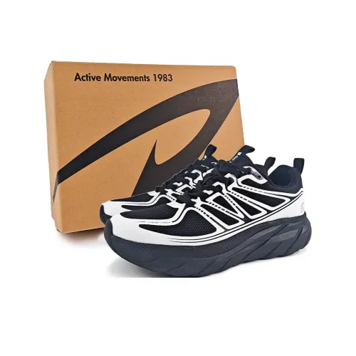 DEERWAY Cushioning Coverage Height Increasing Wear Resistant Low Top Casual Shoes Unisex Black White