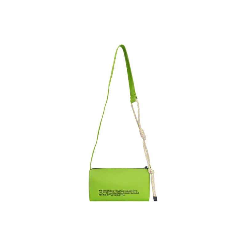 Subtle Fabric, PU Crossbody Bag Unisex Khaki/Blue/Green/Pale Green-18