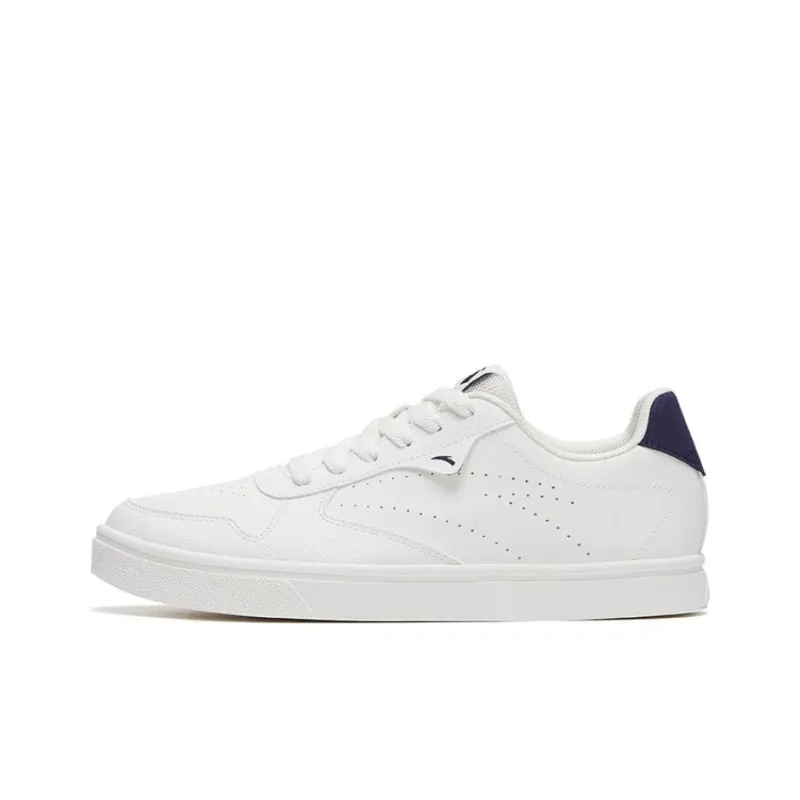 Anta Anti-Slip And Wear-Resistant Lightweight Low-Top Skateboard Shoes Women's White Blue-0