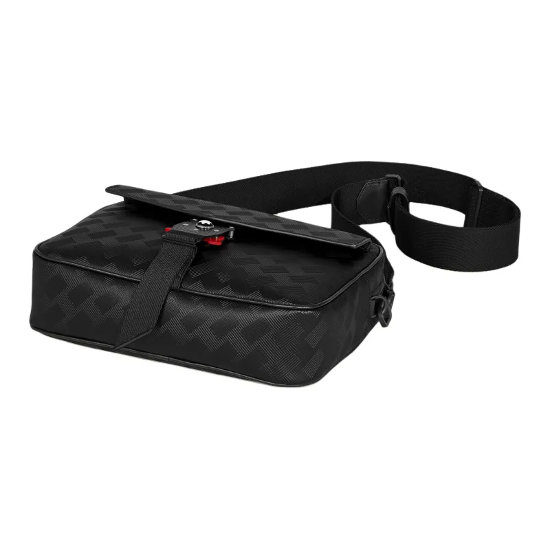 MONTBLANC Cow Leather Messenger Bag Shoulder Bag Crossbody Bag Men's Black-4