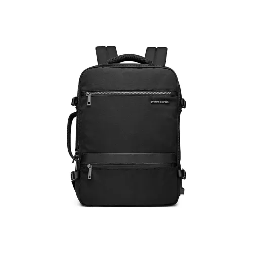 PIERRE CARDIN Fabric Large Capacity Multifunction Backpack Regular Men's Black