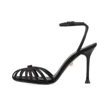 Alevì 110mm Caged Satin Sandals