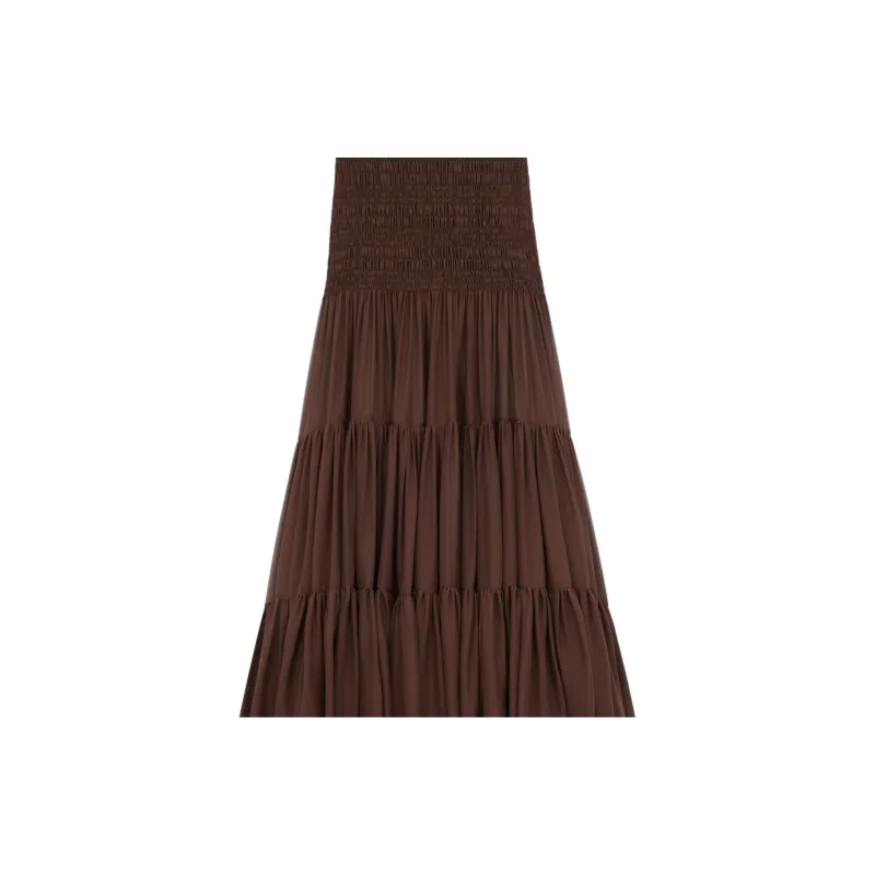 SAINT LAURENT Casual Long Skirt Women's Brown-2