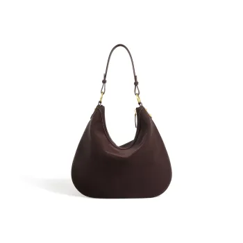 COURONNE Cow Leather, Microfiber One Shoulder, Portable, Crossbody Bag Large Size Women's Black Currant Purple