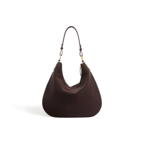 COURONNE Cow Leather, Microfiber One Shoulder, Portable, Crossbody Bag Large Size Women's Black Currant Purple
