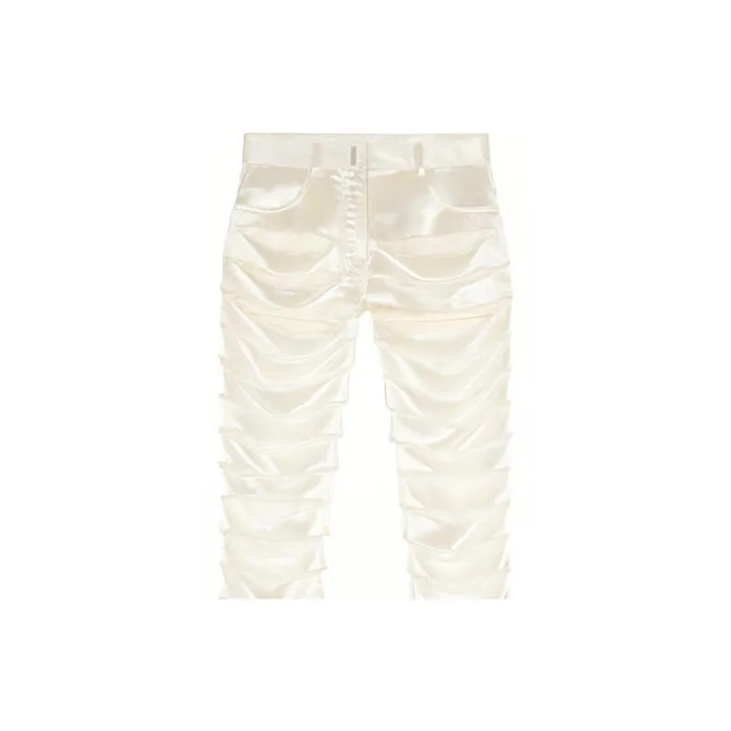Givenchy Pants In Ripped Satin 'Off White'-4