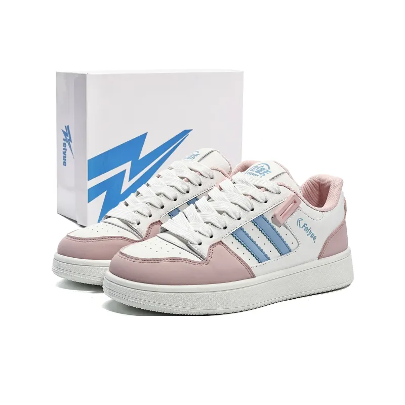 Feiyue Skateboard Shoes Women's Low Top Green/White/Black/Pink-35