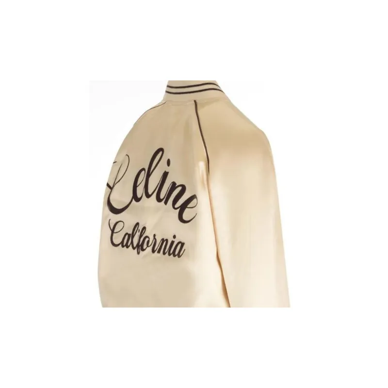 CELINE Souvenir Teddy Jacket In Flowing Satin-2