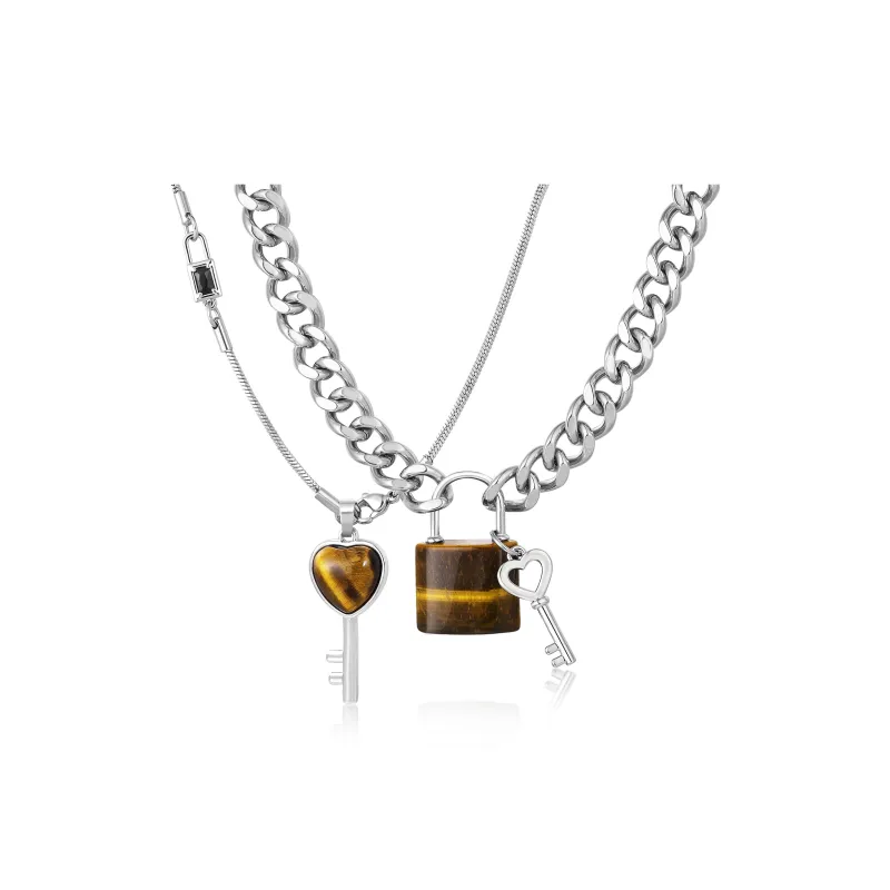DH7 Tiger's Eye Stone Necklaces Unisex-5