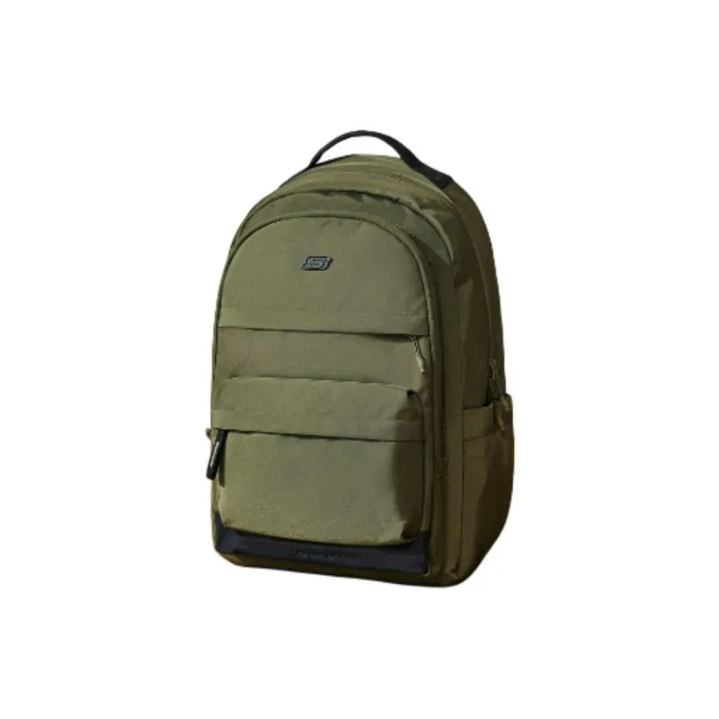 Skechers Colorful Fabric Backpack Unisex Black Olive-1