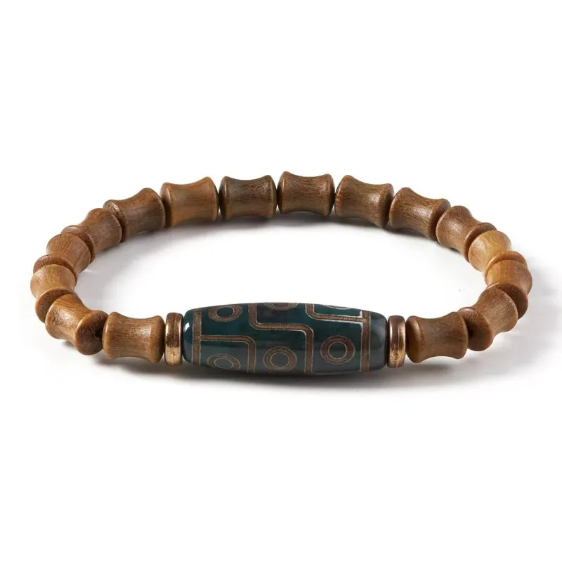 YUFENGXI Green Sandalwood Wooden Bracelets Unisex-0